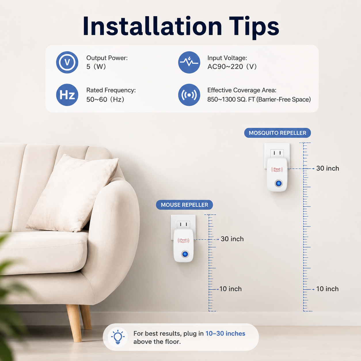Pest Reject™ –All-in-One Ultrasonic Pest Repeller (Buy 1 Get 1 Free)