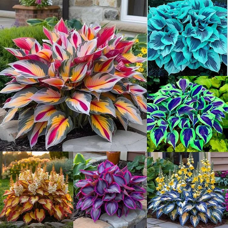 Rare Multicolor Hosta Seed + 100 Grams Organic Potmix Free