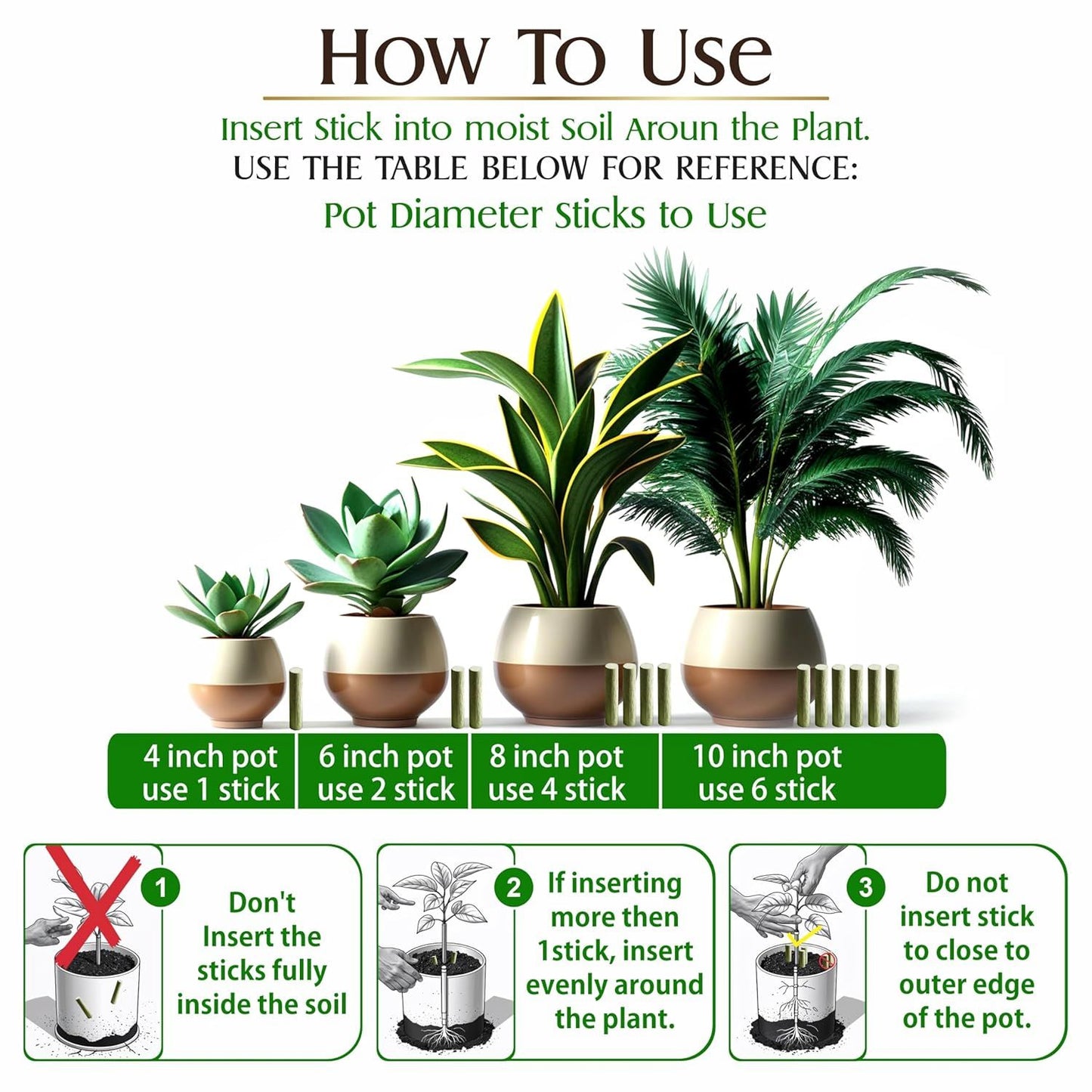 Plant Food Sticks - Organic Indoor Plant Nutrition